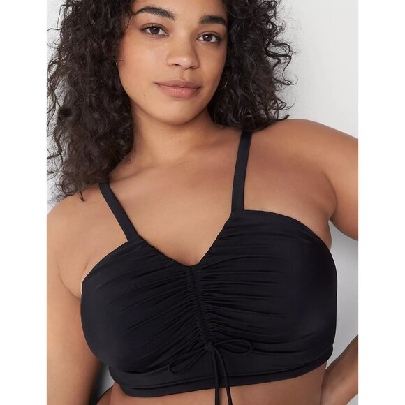 Lane Bryant Cacique No Wire Halter Bikini Swim Top 30 - Picture 5 of 5